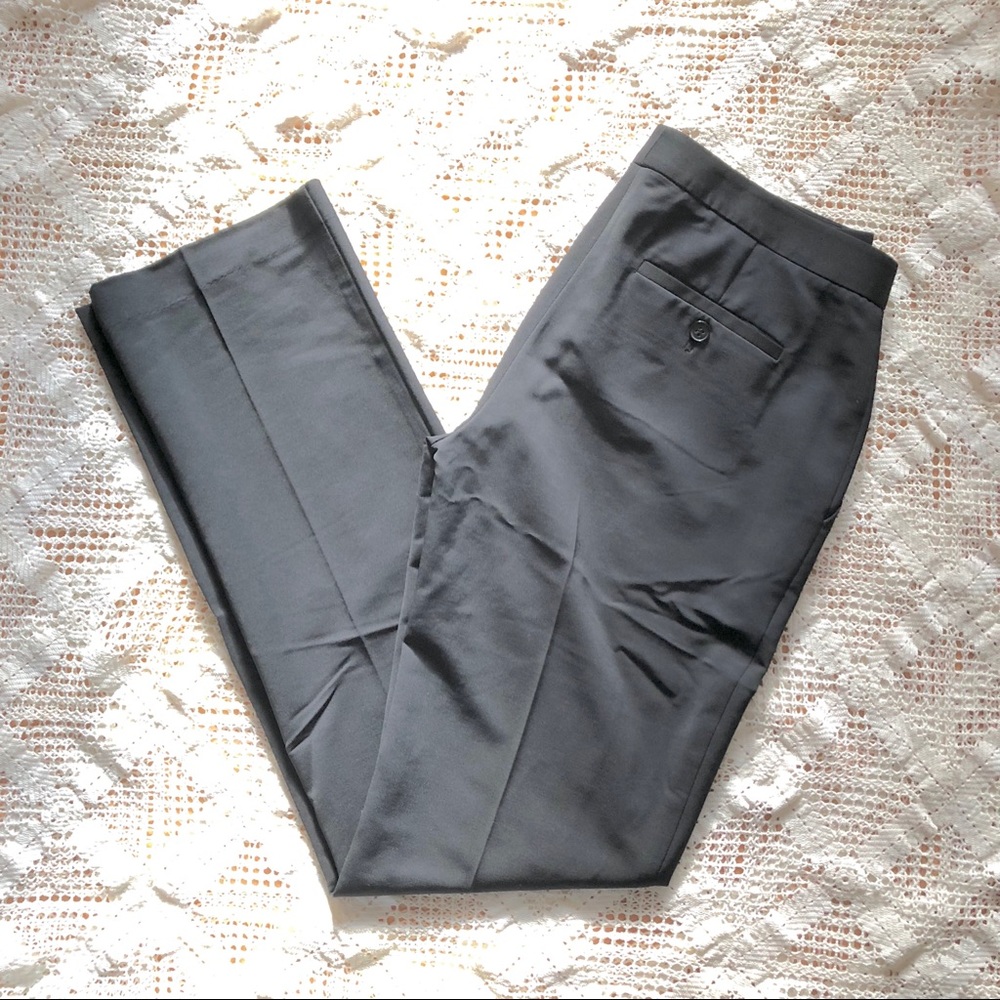 Theory Summer Black Straight Leg Trouser Pant NWOT